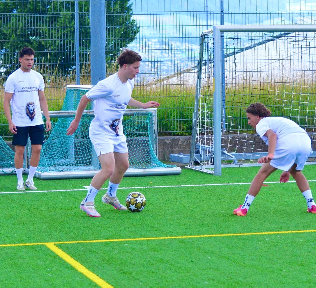 Child showcasing ball skills